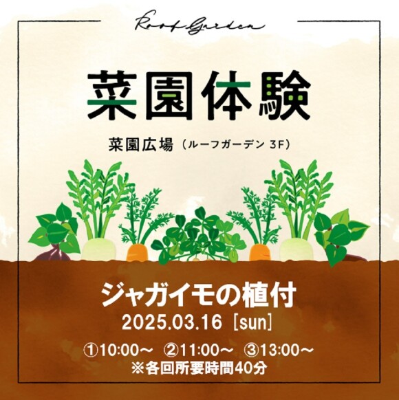 菜園体験（ジャガイモの植付）開催のお知らせ