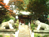 ②参道から門を見上げて